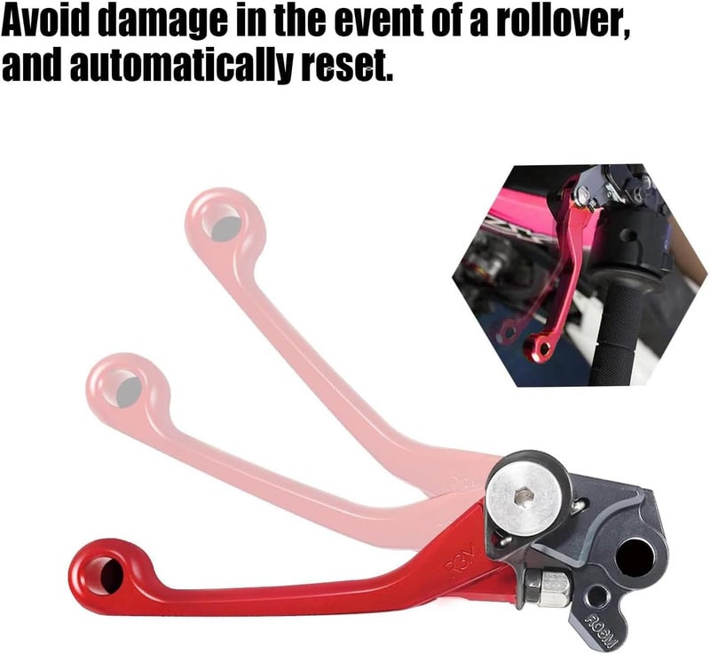 GWH CNC Foldable Brake Clutch Lever Handle Handlebar Grips Set Fit for CRF125F CRF125 F CRF 125 F 2014-2022 Dirt Pit Bike 7/8" 22mm - Image 4